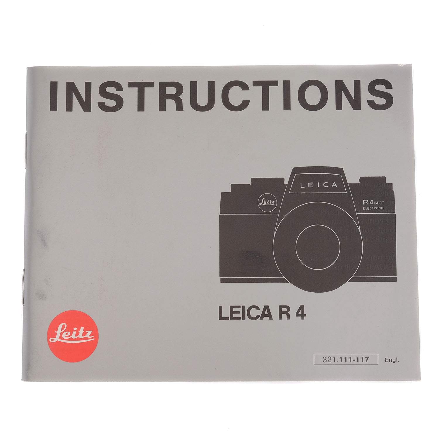 Leica Instruction Manual R4 #2 (9+)
